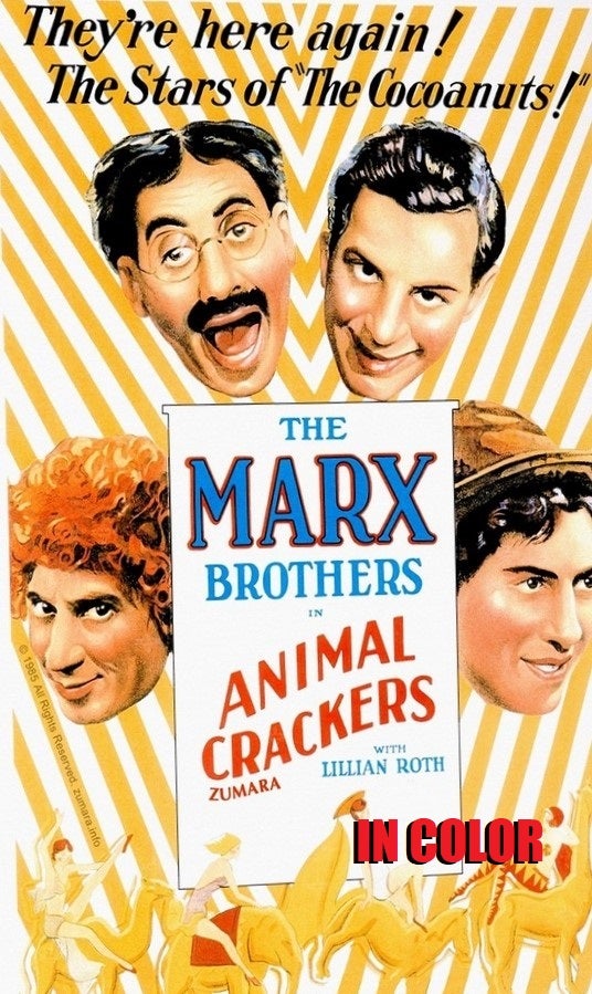 ANIMAL CRACKERS THE MARX BROTHERS | CLASSIC COLORIZED MOVIES